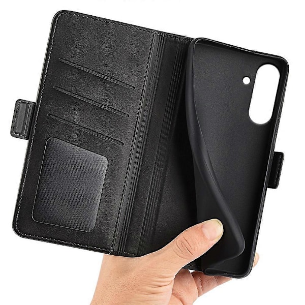 Til Samsung Galaxy A36 5G Stand Case Kalvetekstur Læder Wallet Telefon Cover Multicolor Style A