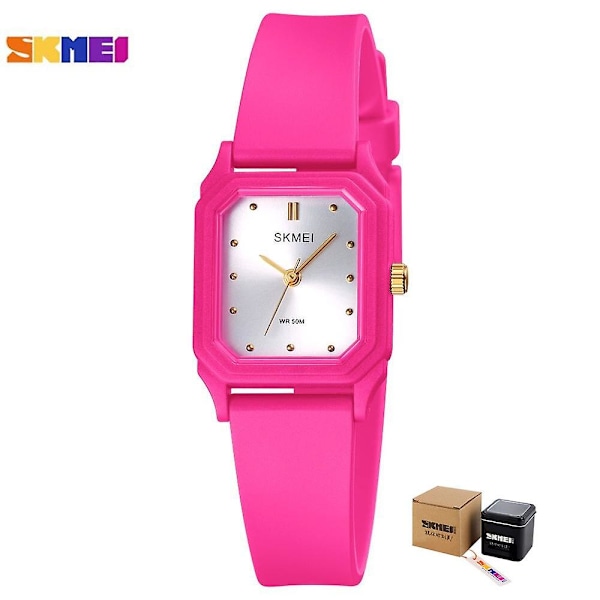 Skmei Simple Vandtæt Dame Quartz Ur Top Mærke 2020 Dame Rose with box