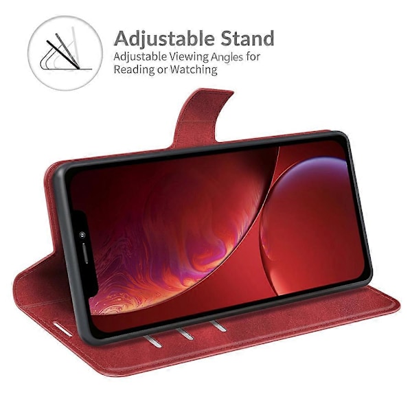Folio Flip Magnetiskt Fyrkantigt Lås Läderfodral Skydd med Plånboksställ för iPhone 13 6.1 tum Multicolor Style B