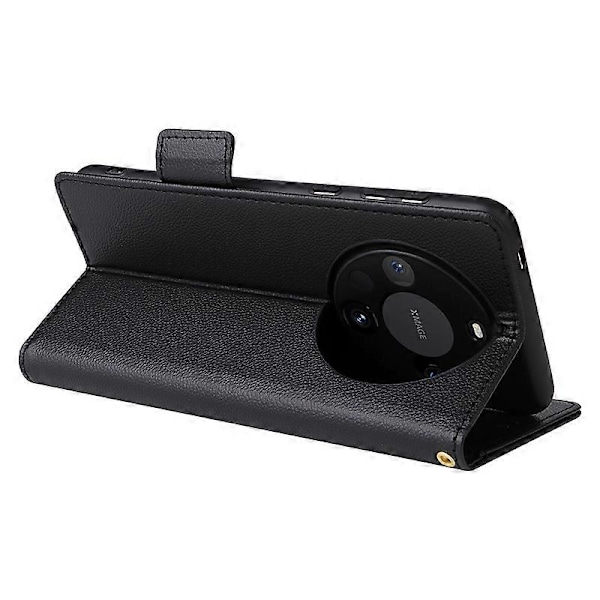 Til Huawei Mate 60 Cover Litchi Tekstur Wallet Stand Læder Telefon Cover med Rem Multicolor Style D