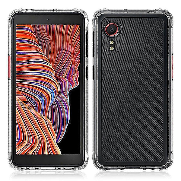 Transparent Ripebestandig Akryl+TPU Hybrid Telefondeksel for Samsung Galaxy Xcover 5