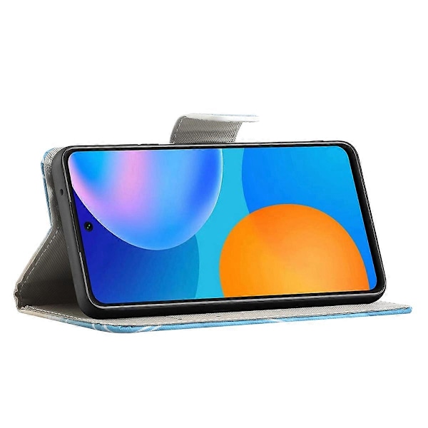 Xiaomi Redmi Note 12S 4G -puhelimelle kuvioitu nahkainen suojakotelo lompakolla ja jalustalla Multicolor Style C