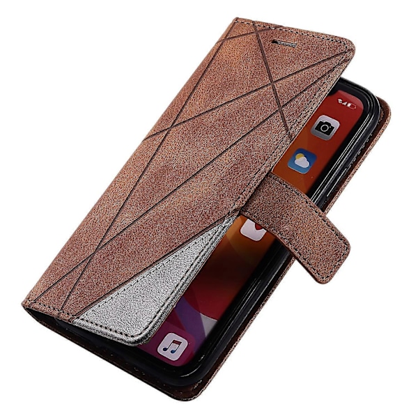 Läderfodral med Rem för iPhone 11, Hudvänlig Skarvning Plånboksfodral Multicolor Style A
