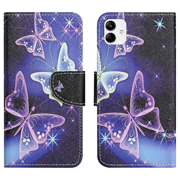Samsung Galaxy A05 4G Nahkakotelo Kuvio Painettu Lompakko Jalusta Puhelinkotelo Multicolor Style A