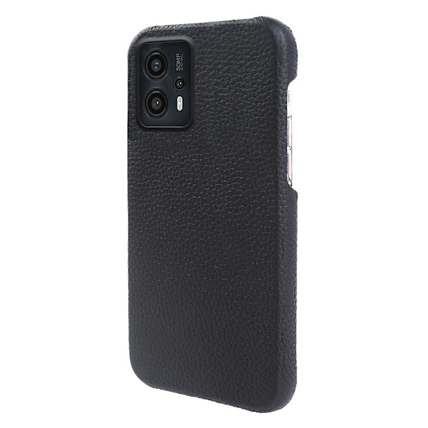 Cover till Motorola Moto G13 4g, Litchi Texture Äkta koläder+pc Magnetisk phone case Black