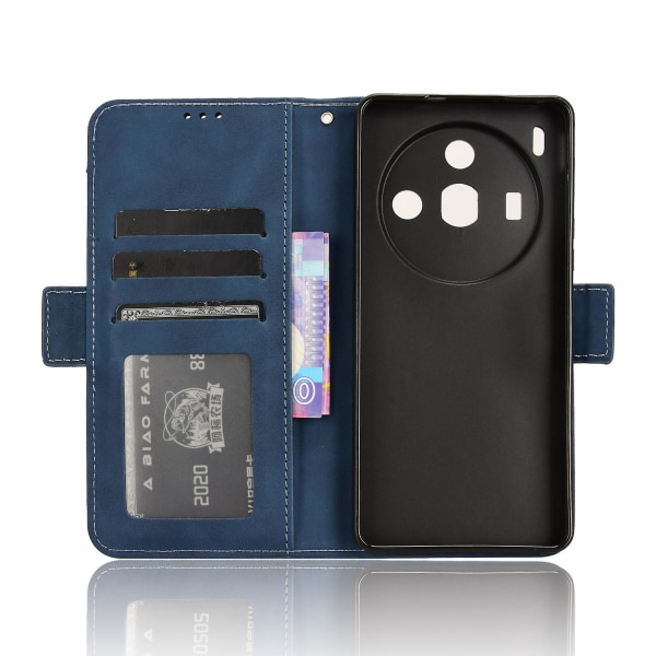 För Zte Nubia Z50s Pro 5g Pu Läder Stativ Cover Flera kortplatser Plånbok Folio Phone case Blue