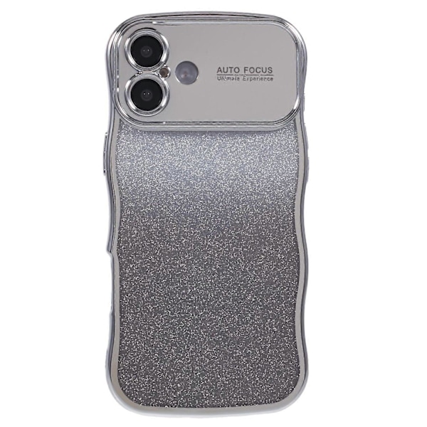 iPhone 16 -kotelo Gradient Glitter TPU -puhelinkuori sähköpinnoitetulla kiharakehyksellä Multicolor Style A