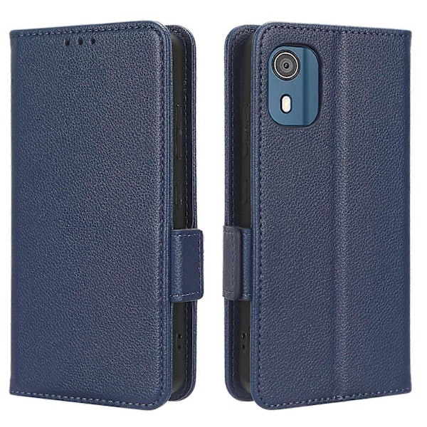 PU Læder Telefonpung til Nokia C02, Litchi Tekstur Stand Telefoncover Multicolor Style G
