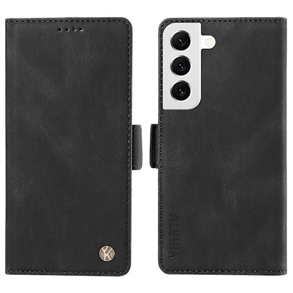 YIKATU YK-005 Til Samsung Galaxy S21 FE 5G Stand Wallet Case Hud-berørings Læder Telefon Cover Multicolor Style E