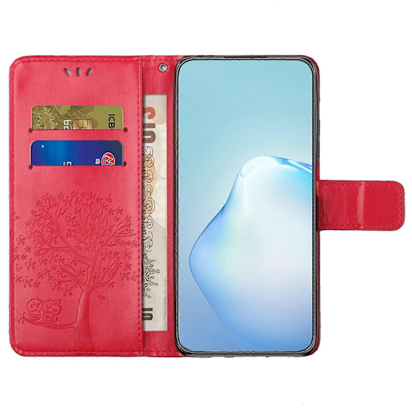 Til Samsung Galaxy A15 5G Etui Ugle Træ Præget Læder Flip Telefon Cover med Pung Multicolor Style H