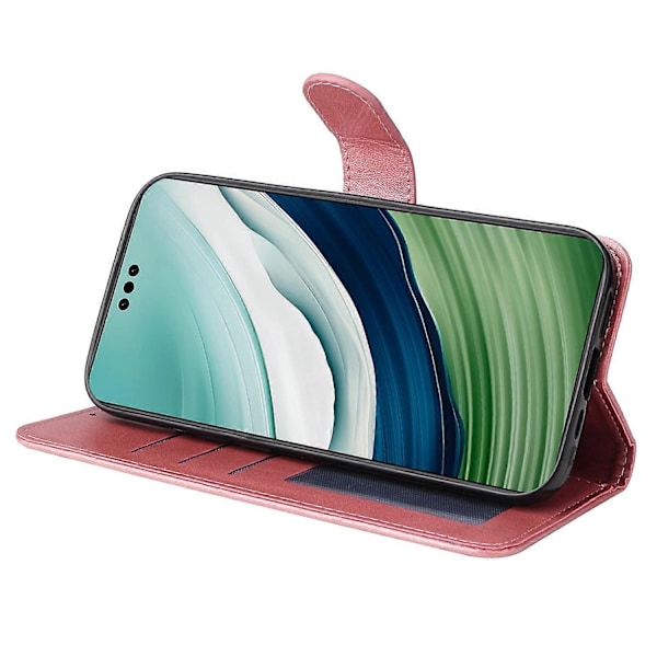 Til Huawei Mate 60 Etui Kalvetekstur Tegnebog Stativ PU Læder Slim-fit Telefoncover Multicolor Style D