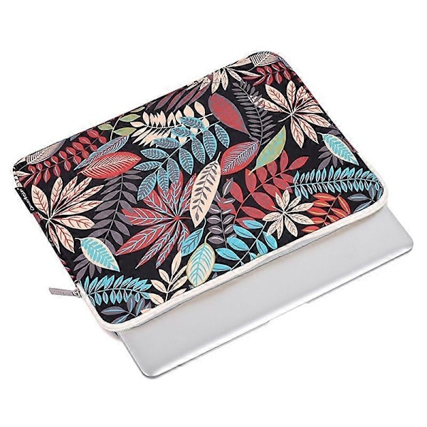 Type A CANVASARTISAN 13-tums Laptop Fodral med Dragkedja Färgglada Löv Mönster Notebook Skyddande Ärm