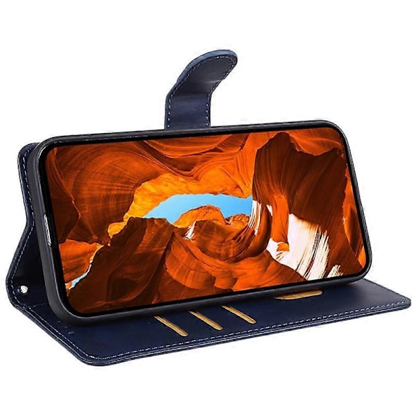 Motorola Edge 40 Neo 5G -puhelimen suojakotelo, iskunkestävä nahkainen puhelinkuori lompakolla ja jalustalla Multicolor Style D
