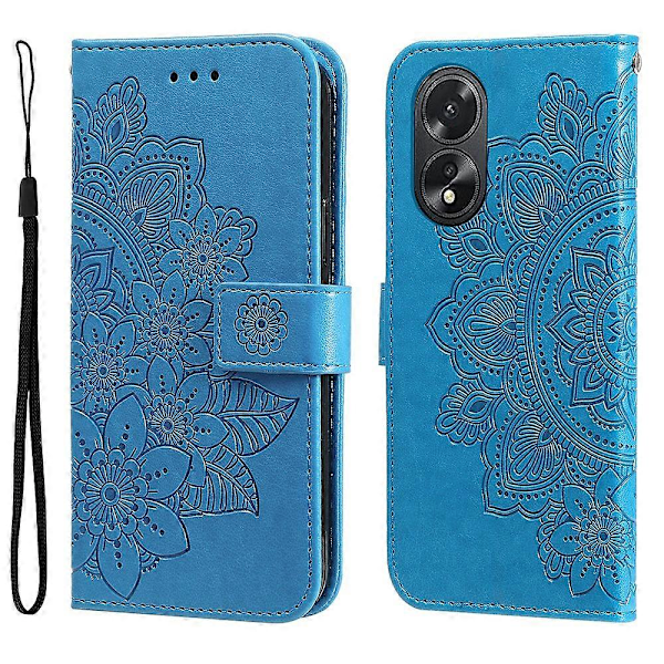 Til Oppo A38 4G Etui Slankt Anti-drop Pung Stativ PU Læder Cover Multicolor Style A