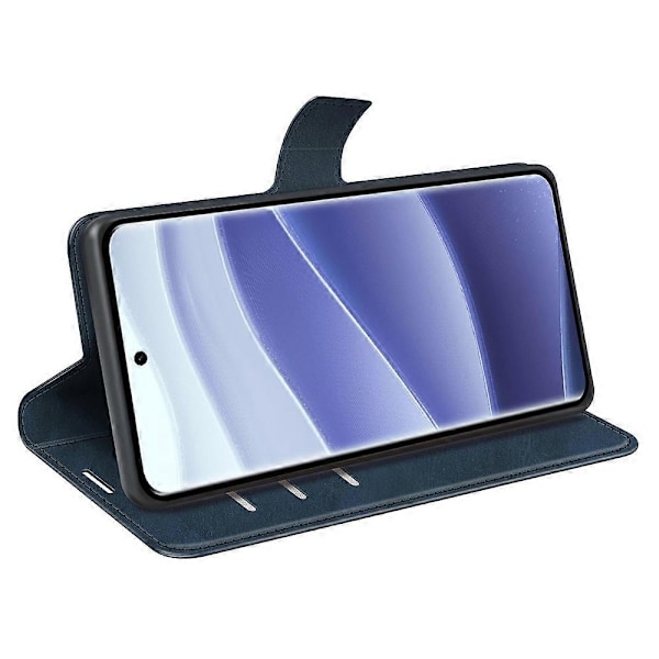 Til Xiaomi Redmi Note 14 Pro 5G Stand Case Anti-Scratch Kalvetekstur Læder Telefon Cover Multicolor Style E