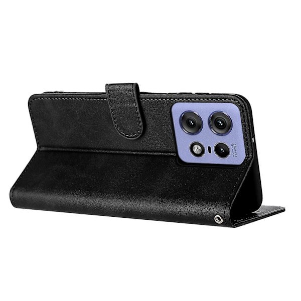 Til Motorola Edge 50 Pro 5G Etui Kalvetekstur Læder Stand Wallet Anti-fald Telefoncover Multicolor Style A