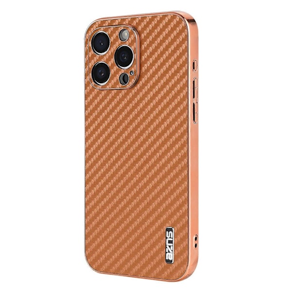AZNS Skal för iPhone 14 Pro Max Elektropläterad Kolfibertextur PU+TPU Telefonskydd Multicolor Style A