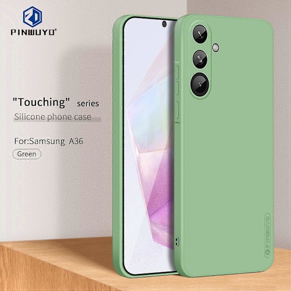 Samsung Galaxy A36 5G PINWUYO Sense -sarjan nestemäinen silikoni TPU -puhelinkotelo Multicolor Style C