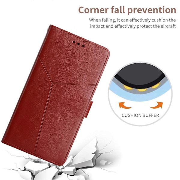 Til Samsung Galaxy A05s 4G Etui PU Læder Y-formet Linje Præget Wallet Telefon Cover Multicolor Style D