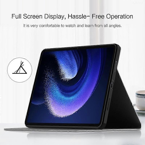 För Xiaomi Pad 6 PU Läder Tablet Fodral Fullt Skydd Ställ Tablet Skydd