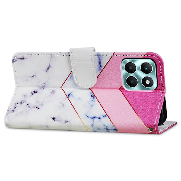 Honor X6a 4G -kotelo PU-nahkakuviolla Folio Flip -jalustalla Multicolor Style A