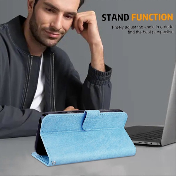 Til Samsung Galaxy S24+ Etui PU Læder Anti-drop Wallet Cover Multicolor Style E