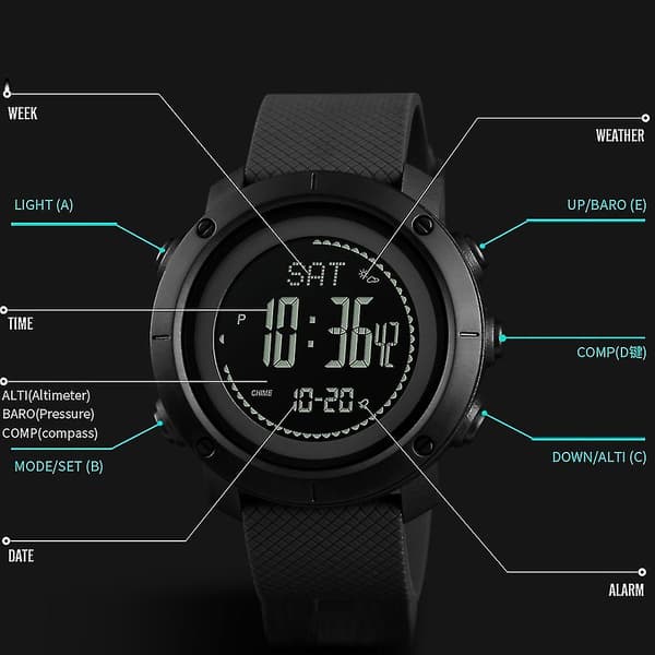 Skmei 1427 Watch, Stil: Rubber Ring Version (armégrön)