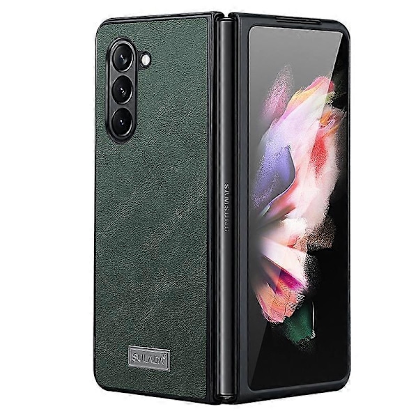 SULADA PU Læderbelagt TPU+PC Anti-drop Telefon Cover til Samsung Galaxy Z Fold5 5G Multicolor Style D
