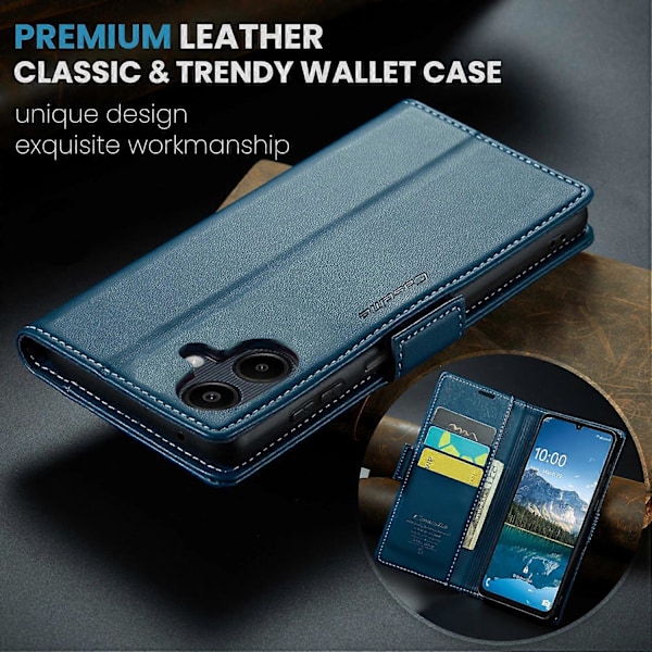 Til Samsung Galaxy A06 Case CASEME 023 Series RFID-Blokerende Blankt Stativ Telefon Cover Multicolor Style A
