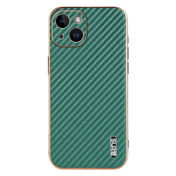 AZNS Deksel til iPhone 14 Elektroplettering Karbonfibertekstur PU+TPU Telefondeksel Multicolor Style C