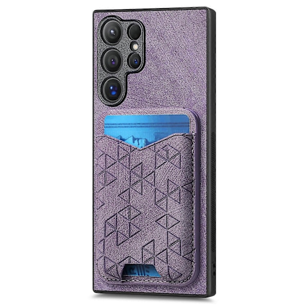 Til Samsung Galaxy S24 Ultra Etui Præget Mønster Kortholder Støtteben Læder Bagcover Multicolor Style B