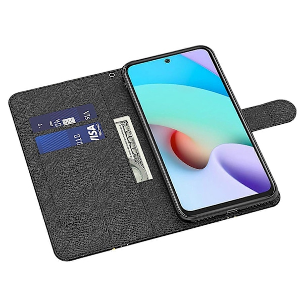 För Xiaomi Redmi Note 13 4G Mobilskal 3D Mönstertryck Läder Flipfodral med Handrem Multicolor Style C