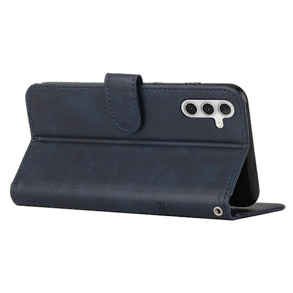 Telefoncover til Samsung Galaxy A35 5G Wallet Stand Flip PU Læder Telefoncover Multicolor Sapphire