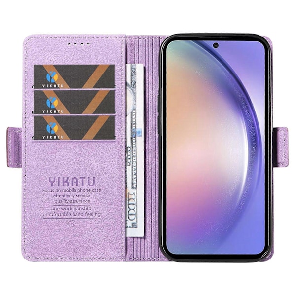 YIKATU YK-005 Mobilskal för Samsung Galaxy A54 5G PU Läder Skin-touch Plånboksställ Skydd Multicolor Style B