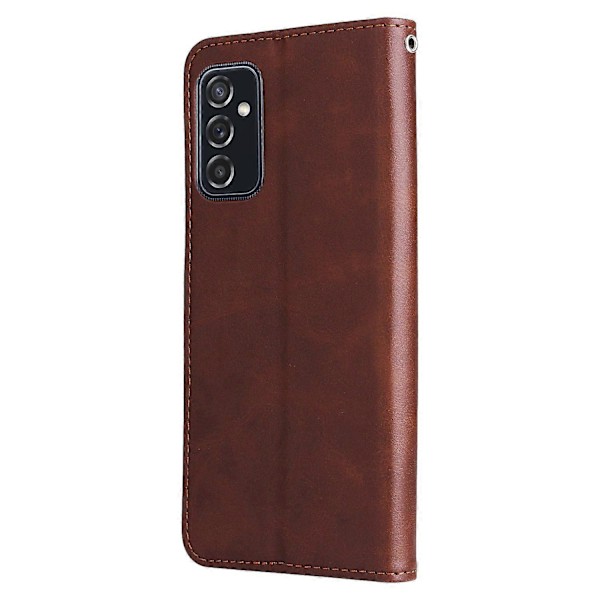 Foldbart PU Læder Telefonetui med Lynlåslomme Design Wallet Case med Justerbart Stativ til Samsung