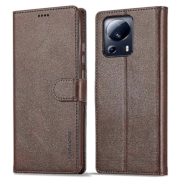 LC.IMEEKE Til Xiaomi 13 Lite/Civi 2 5G Stand PU Læder Telefon Cover Wallet Kalve Tekstur Telefon Cover Multicolor Style E