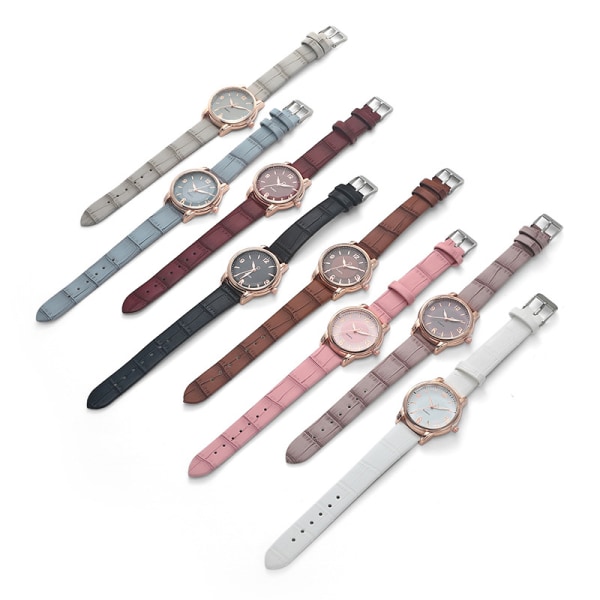 PD490 Round Two Color Dial Dammode Quartz Watch 8 Colors Pink