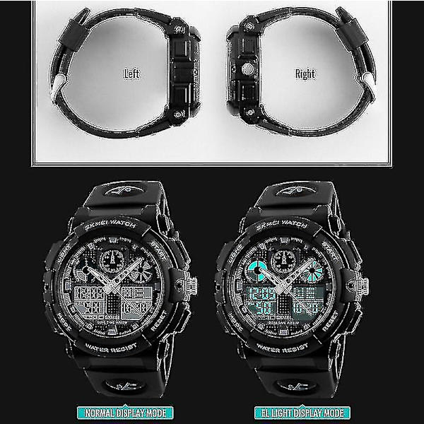 Skmei 1270 Men Vattentät Dual Display Digital Watch Red