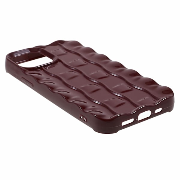 För Iphone 12 Pro Max Tpu phone case 3d randigt mönster Anti-Scratch cover Red