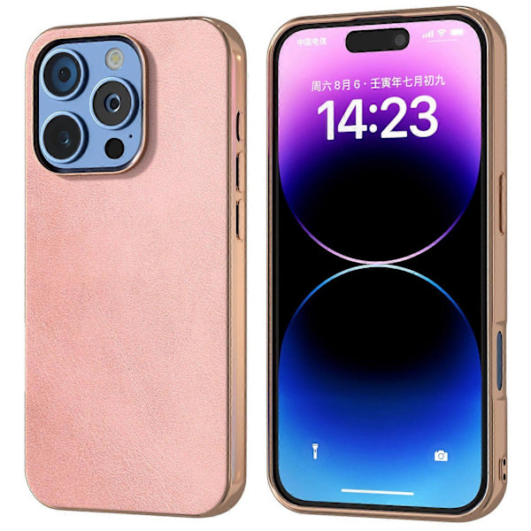 iPhone 16 Pro -kotelo, galvanointi, puhelinkuori, lehmännahkakuvio, PU+TPU-suojakotelo Multicolor Style B