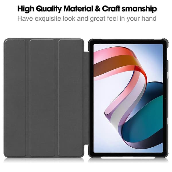 Tri-fold stativ tablet cover i PU-læder med anti-drop til Xiaomi Redmi Pad SE Multicolor Style E
