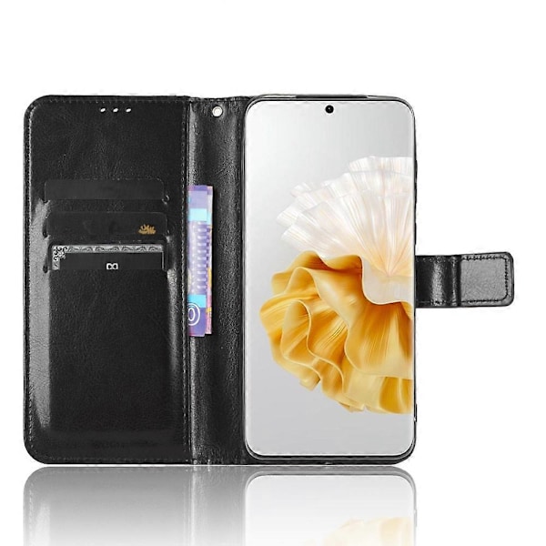 For Huawei P60 Pro/P60 Anti-Støv Lommebok Telefondeksel PU Lær Telefonstativ Deksel