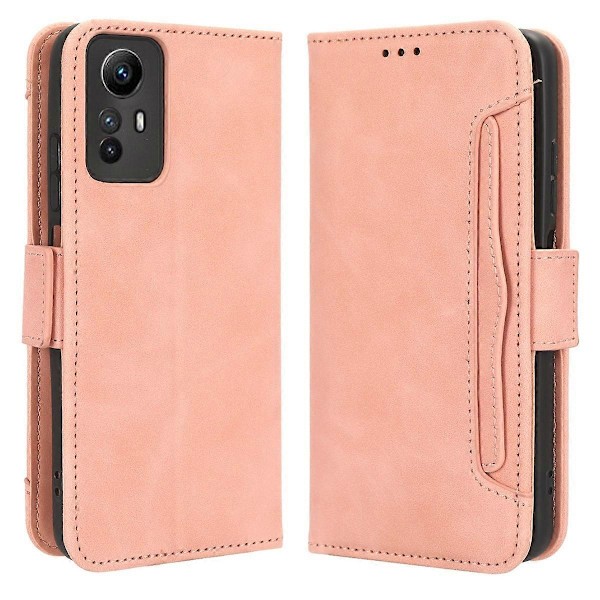 PU-läderfodral med flera kortfack för Xiaomi Redmi Note 12S 4G, mobiltelefonställ plånboksfodral Multicolor Style C