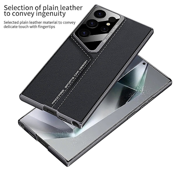 GKK Slankt PU-dækket PC-mobiltelefoncover til Samsung Galaxy S24 Ultra Multicolor Style C