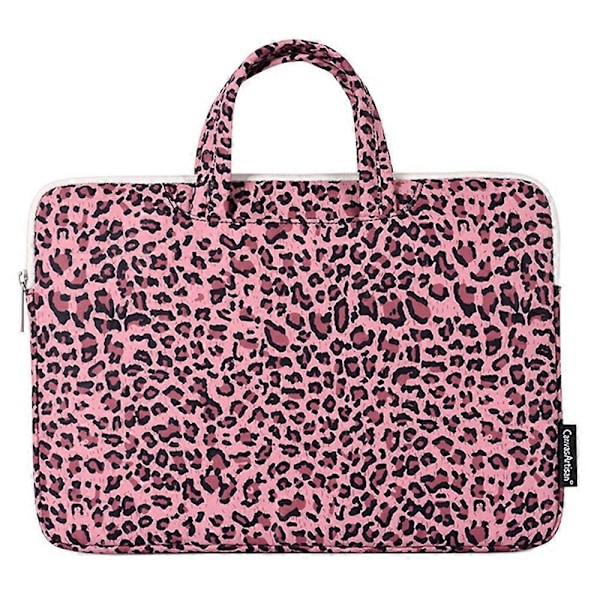 Type A CANVASARTISAN H31-B01 13\" Leopardmönstrad Laptopfodral Dragkedja Robust