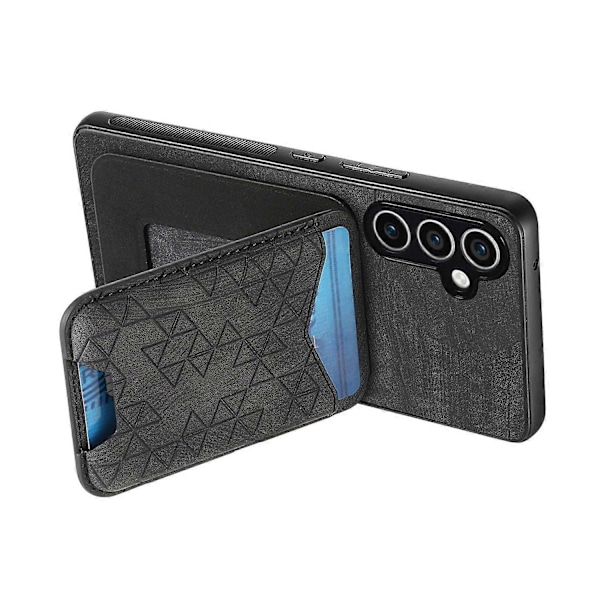 Til Samsung Galaxy S23 FE Etui med Præget Mønster Kortholder Støtteben Læder Bagcover Multicolor Style D