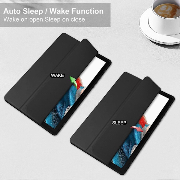 Kirkas takakansi Samsung Galaxy Tab A9+ PU+TPU+Akryyli tablettikotelolle kynäpaikalla Multicolor Style A