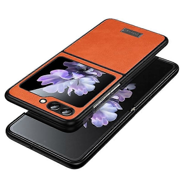 SULADA Skal för Samsung Galaxy Z Flip5 5G Anti-scratch PU-läderbelagt TPU-skydd Multicolor Style A