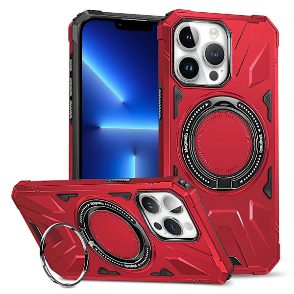 iPhone 13 Pro 6.1 tuuman kotelo, pudotussuoja TPU+PC puhelimen suojakuori pyörivällä jalustalla Multicolor Style C