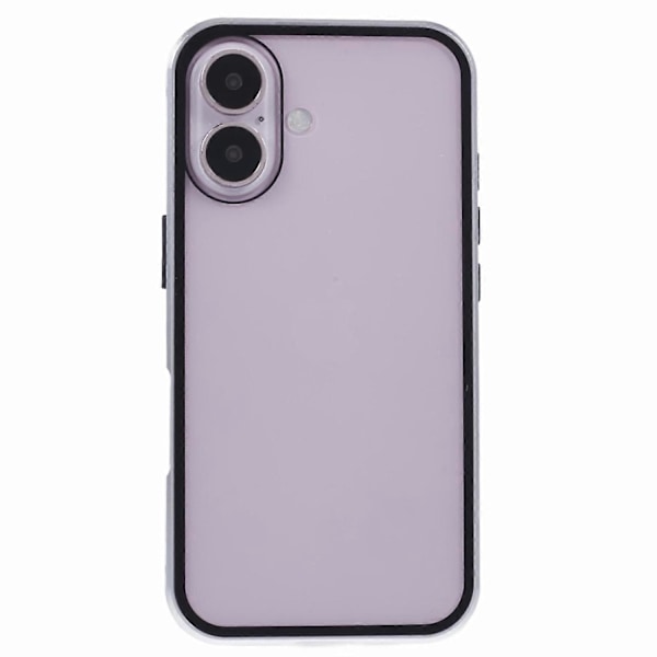 För iPhone 16 Plus Skal Magnetiskt Fullständigt Skydd Transparent Mobilskal - Grön Multicolor Silver